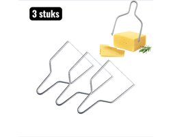 3 stuks - Kaasschaven - RVS Kaassnijder en Eiersplitser - Multifunctionele Plakjes Snijder voor Kaas, Foie Gras en Tofu - Precisie Keukengereedschap voor Bakken en Presentatie - Zilver