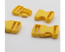 3 Stuks KLIKGESPEN/TASGESPEN, Binnenmaat 30MM, Kleur GEEL