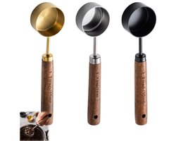 3 stuks-Lepel voor koffiebonen - maatlepel voor koffiepoeder - maatlepel - maatlepel voor melkpoeder - maatlepel - RVS - theelepel - keukengereedschap - zilver - zwart - goud - 14,7*3,5 cm - 15 ml