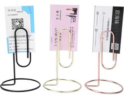 3 Stuks Metalen Kantoor Memo Paperclip Houder Stand Tafel Toegang Rekeningen Kaarthouder Menu Clips Tafel Nummer Naam Kaarthouder Bureau Organisator