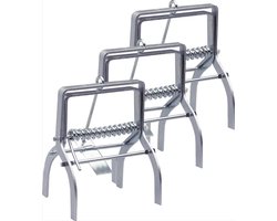 *** 3 stuks Mollenval / Mollenklem - Mollenvanger - Molshopen - Mollen bestrijder - vangen - Val voor mollen - Staal - Vang moeiteloos mollen met Heble® - de ultieme professionele mollenklem -