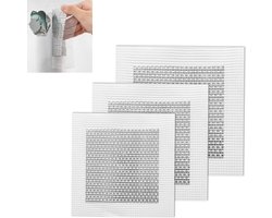 3 stuks - Muurreparatieset - Zelfklevende aluminium muurreparatiepleisters voor muur- en plafondgaten 15/20/25 cm (wit)