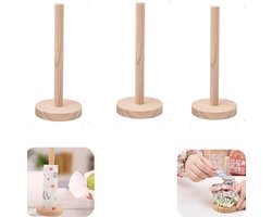 3 stuks opbergrek - haarband opbergrek - wc-papier opbergrek - vershoudfolie opbergrek - staand - anti-slip - opbergaccessoires - geschikt voor keuken, slaapkamer, woonkamer (bruin, 20*8cm)