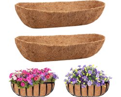 3 stuks trog kokosvezel voeringen, 76 cm natuurlijke kokos kokos voering voorgevormde dikke kokosvezel mat voor 30inch trog plant mand hek plantenbak venster dozen of tuin dier huisdier