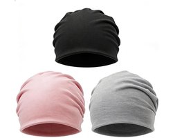 3 stuks turban bandana set tulband-Dunne en Lichtgewicht Beanie Hoed voor Dames en Heren - Ademend, Zacht en Comfortabel -comfortabele rekbare hoofddoeken