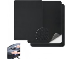 3 stuks - Zelfklevend leer - leren bekleding patches - kunstleren patches - 20 x 28 cm -voor autostoelen, banken, bootstoelen, stoelen - zwart