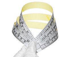 3-stuks zelfklevende meetlintset - Meetlint - Zelfklevende meetliniaal - Bureau-meetlint - Liniaal - 30 cm - Met schaalverdeling - Direct klaar voor gebruik - Geschikt voor houtbewerkingstafels, naaitafels, zaagtafels en tekentafels - Zilver