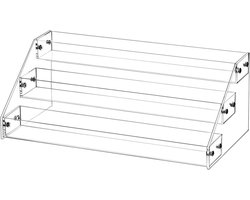 3 Tier Transparant Acryl Display Stand voor Parfum Sieraden Cosmetica - Decoratieve Plank voor Cupcakes, Nagellak en Meer