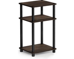 3-Tier Turn-N-Tube bijzettafel - nachtkastje Columbia walnoot/zwart nachtkastje zwart 60 cm hoog