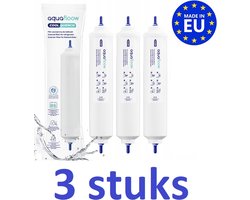 3 x AQUAFLOOW waterfilter DA29-10105J HAFEX/EXP compatibel met Samsung koelkasten - LG - AEG - Haier - Whirpool - DA29-10105J - HAFEX/EXP - DA99-02131B - WSF-100 - 5231JA2010B - 0060823485A - BL9808 - EF-9603 - 3890JC2990A - Europese fabrikant