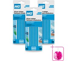 3 x HG - Afvoerreiniger Badkamer - Bulkverpakking - Afvoerreiniger badkamer - Douchemop - Afvoer onderhoud