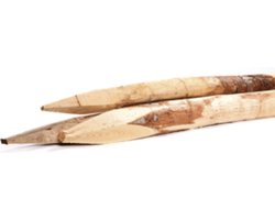 3 x Kastanjehouten paal kastanjepaal ø6 lengte 160cm - Steunpaal bomen - Afsluitingspaal