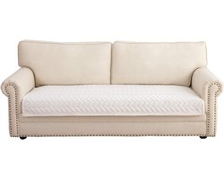 3-zits anti-slip bankovertrek voor L-vorm chaise longue hoekbank - Bankhoes - Wit - 90 x 120 cm - Geschikt voor honden en huisdieren hoekbank overtrek