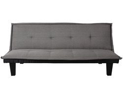 3-zits bank MCW-C87, slaapbank logeerbed opklapbare slaapbank, slaapfunctie 170x100cm ~ textiel, donkergrijs