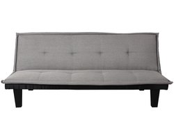 3-zits bank MCW-C87, slaapbank logeerbed opklapbare slaapbank, slaapfunctie 170x100cm ~ textiel, lichtgrijs