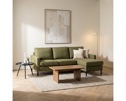 3-zits hoekbank Blair stof groen links en rechts