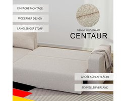 3-zits Hoekbank met Slaapfunctie en Bedkast 145 x 248 cm – Comfortabele Sofa Bed met Opbergruimte, T30 Schuim en Golffedern, Universele Ottomane – Hoekbank voor Woonkamer, Logeerkamer of Kleine Ruimtes