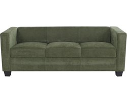 3-zitsbank Lille, loungebank, 3-zits, Nosag-vering, stof/textiel chenille (260 g/m²) 190 cm ~ groen