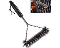 30 cm grillborstel reinigingsborstel met ergonomische greep voor gasbarbecues kolengrills kogelgrills elektrische barbecues