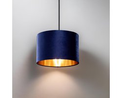 30 cm marineblauw goud fluweel stof hanglamp - slaapkamer eetkamer woonkamer - plafondlamp