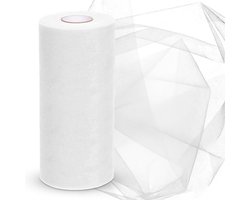 30 cm x 92 m, tiul lint, bruiloft decoratie, tijle, per meter verkocht, organza, voor knutselen, voor knutselen, feestdecoratie (wit)
