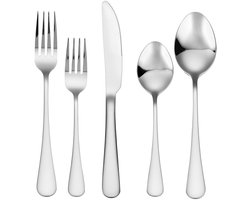 30-Delige Bestekset, Roestvrijstalen Bestek voor 6 Personen, Bestek met Spiegelafwerking, Vaatwasmachinebestendig Servies voor Keuken En Huishouden