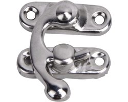 30 Stks Antieke Vintage Slot Sluiting 3,2 X 2,8 Cm Hasp Haak Retro Stijl Ijzeren Klink voor Sieraden Geschenkdozen(Zilver rechts)