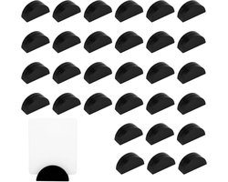 30 Stuks Houten Tafelnummers, Halve Cirkel Plaatskaarthouders voor Naamkaarten, Menu's en Foto's - Herbruikbare Tafelhangers voor Bruiloften, Feesten en Restaurants