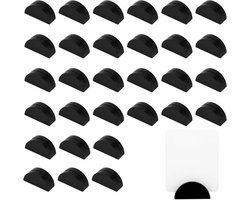 30 Stuks Houten Tafelnummers, Halve Cirkel Plaatskaarthouders voor Naamkaarten, Menu's en Foto's - Herbruikbare Tafelhouders voor Bruiloften, Feesten en Restaurants