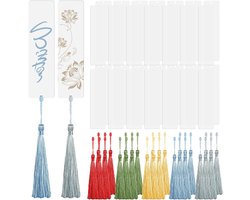 30 Stuks Lege Acrylaat Boekenleggers met 30 Multicolor Kwastjes, Decoratieve Boekenleggers voor Creatieve Projecten en Cadeautags