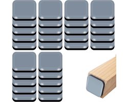 30 stuks - Meubelmatten - Teflon meubelglijders - Teflon meubelmatten - Voetkussentjes voor tafel en stoel - vloerbeschermers - eenvoudig te verplaatsen - voor stoelen, tafels, banken en bedden - vierkant - 20*20*6 mm