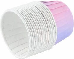 30 Stuks Muffin Cupcake Bakvormen – Luxe Papieren Bak Vormpjes – Paars / Roze / Blauw gemixt