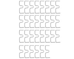 30 Stuks - Takkenspreider - M-vormige Takhouder - Verzinkt ijzer - Zilver - 8.5*3.5cm - Verstelbare Plantondersteuning - Tuin Takken - Fruitboom Taksteun - Voor Training en Opbrengst