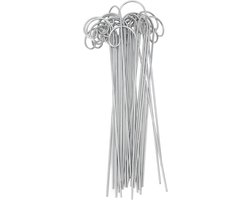 30 Stuks Tuinlabels en Haken, 20 cm RVS Tuinmarkers, Insteeklabels voor Planten, Duurzame Tuinaccessoires en Hangers voor Planten