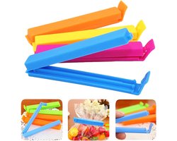 30 Stuks - Vershoudclips - Zakafsluiter - Snackclips - Voedsel clips - Zaksluiter clips - Vershoud knijpers - Meerkleurig - 11*1,5 cm - Kunststof - Zakclips - Keukengereedschap - Voedselbewaarclips