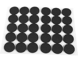30 stuks Zwart Zelfklevende Antislip Stoelpoot Rubber Pad - Bureau Sofa Tafel Voeten Cover - Houten Vloer Protector .