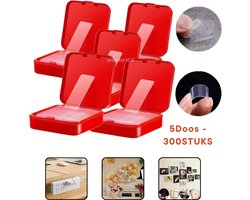 300 Stuks Nano Dubbelzijdige Plakstrips – Herbruikbare Transparante Tape – Super Sterk & Waterdicht – Geen Sporen – Voor Wanddecoratie & Bevestiging – 3,5x1 cm