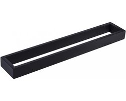 30cm handdoekhouder -handdoekhouder van roestvrij staal - voor badkamer en keuken - zwart - Handdoekhouder - Handdoekrek voor in de badkamer- moderne badkameraccessoires -Roestvrijstalen Handdoekrek voor Wandbevestiging