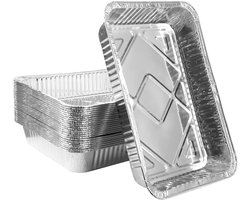 30pcs Aluminiumfolie Bakplaten - 31 x 21 x 5cm - Wegwerp Roosterbakken Oven Vriezer Veilig Koken Bakken Schalen voor Feest Voedsel Serveren Afhaalopslag Catering Containers
