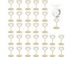 30pcs Naamhouders voor Tafel - Foto Clip - Metaal Menu Houder - Gouden Tafelkaart Houder - Fotohouder voor Menu Memo Naam - Kerst - Trouwen - Restaurant