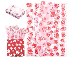 30pcs Paw Print Tissue Paper - 50x35cm Cute Puppy Paws - Handkerchiefs Gift Wrapping Paper voor Verjaardagsfeest en Bruiloft Supplies