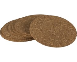 30x Ronde onderzetters van kurk 9 cm - Kurken onderzetters voor glazen en bekers - Woonaccessoires