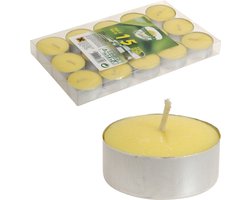 30x stuks Citronella theelichten - anti muggen en insecten kaarsjes