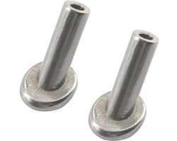 316 RVS Marine Grade Hoekige Kabelreling Beschermhoes voor 3/16" Draad en Houten Palen - 20 Stuks, Ideaal voor Balustrades en Tuinhekken
