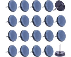 32 stuks meubelglijders 25 mm met roestvrije spijkers van teflon PTFE voor het moeiteloos verplaatsen van zware meubels – Vloerbescherming, geschikt voor gladde vloeren en tapijten,25 mm rond