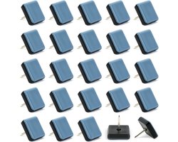 32 stuks meubelglijders 38 mm met roestvrije spijkers van teflon en PTFE voor het moeiteloos verplaatsen van zware meubels – vloerbescherming, geschikt voor gladde vloeren en tapijten,Vierkant 38 mm