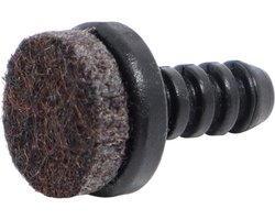 32 x Lamellenpluggen met Vilt - Zwart - Ø 5-6 mm - Meubelglijders voor Stalen Buisstoelen - Topkwaliteit - 1 Stuk