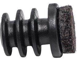 32 x lamellenstoppen met vilt zwart 16-18 mm rond - meubelglijders stalen buisstoelen premium kwaliteit
