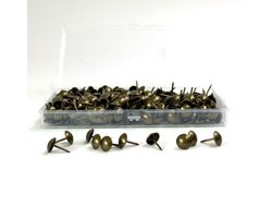 320 stuks beklede spijkers, bekleding voor punaises, vintage meubelnagels voor fauteuils, meubels, bed, decoratieve spijkers - 11 x 17 mm (brons)