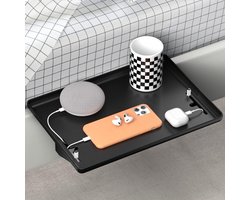 32×23.3×5.3 cm-Zwart-Afneembaar opbergrek naast het bed-Opbergrek naast het slaapkamerbed-Opbergrek naast het bed-Het is niet nodig om gaten te maken-Gereedschapsloze en eenvoudige installatie